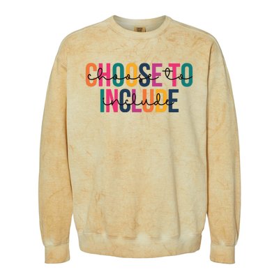 Choose To Include Speed Teacher Special Education Teacher Neurodiversit Colorblast Crewneck Sweatshirt