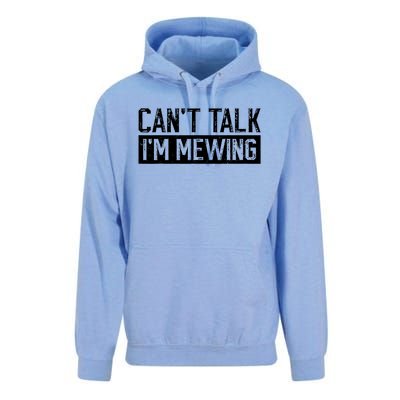 CanT Talk IM Mewing Funny Saying Unisex Surf Hoodie