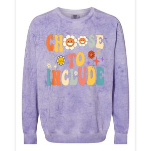 Choose To Include Special Education Teacher Autism Awareness Colorblast Crewneck Sweatshirt