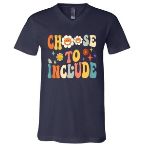 Choose To Include Special Education Teacher Autism Awareness V-Neck T-Shirt