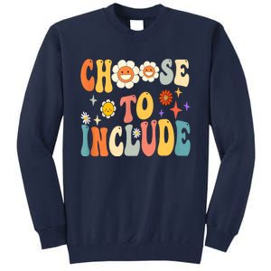 Choose To Include Special Education Teacher Autism Awareness Tall Sweatshirt