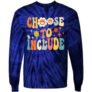 Choose To Include Special Education Teacher Autism Awareness Tie-Dye Long Sleeve Shirt