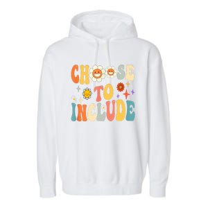 Choose To Include Special Education Teacher Autism Awareness Garment-Dyed Fleece Hoodie