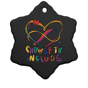 Choose To Include Autism Awareness Teacher Special Ceramic Star Ornament