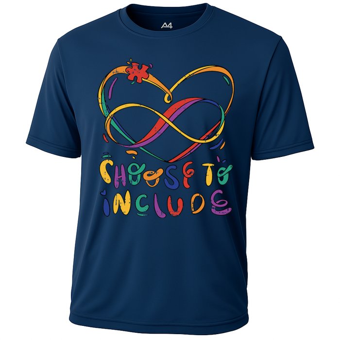 Choose To Include Autism Awareness Teacher Special Cooling Performance Crew T-Shirt