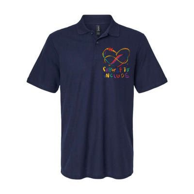 Choose To Include Autism Awareness Teacher Special Softstyle Adult Sport Polo