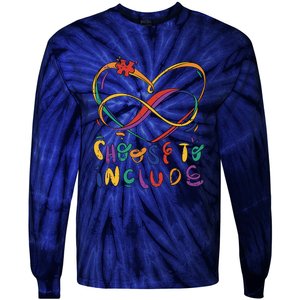 Choose To Include Autism Awareness Teacher Special Tie-Dye Long Sleeve Shirt