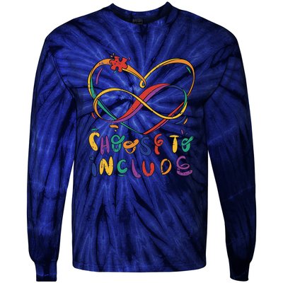 Choose To Include Autism Awareness Teacher Special Tie-Dye Long Sleeve Shirt