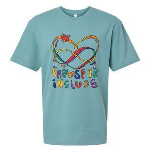 Choose To Include Autism Awareness Teacher Special Sueded Cloud Jersey T-Shirt