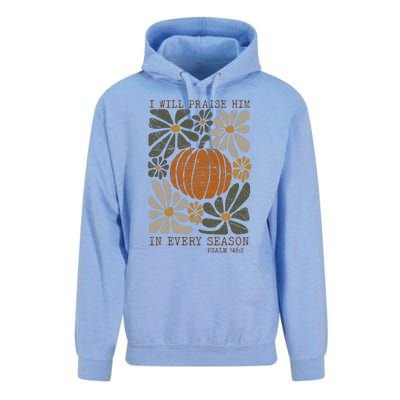 Christian Thanksgiving I Will Praise Him In Every Season Unisex Surf Hoodie