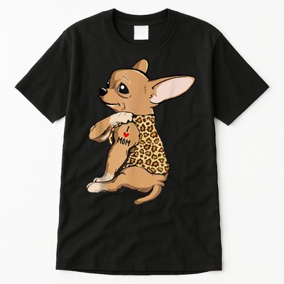 Chihuahua Tattoo I Love Mom Tall T-Shirt