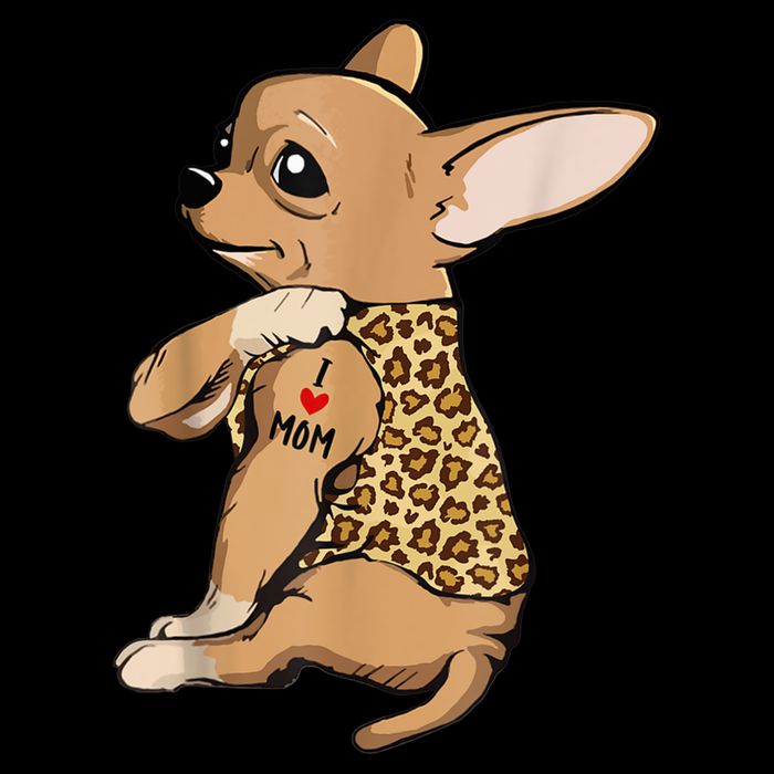 Chihuahua Tattoo I Love Mom 16 in Basic Backpack