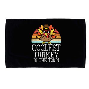 Coolest Turkey In Town Thanksgiving Day Gift Microfiber Hand Towel