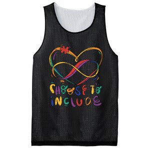 Choose To Include Autism Awareness Teacher Special Education Mesh Reversible Basketball Jersey Tank