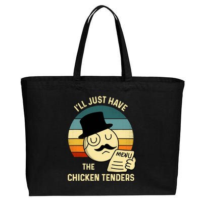 Chicken Tenders ILl Just Have The Chicken Tenders Funny Cotton Canvas Jumbo Tote