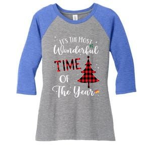 Christmas Trees ItS The Most Wonderful Time Of The Year Meaningful Gift Women's Tri-Blend 3/4-Sleeve Raglan Shirt