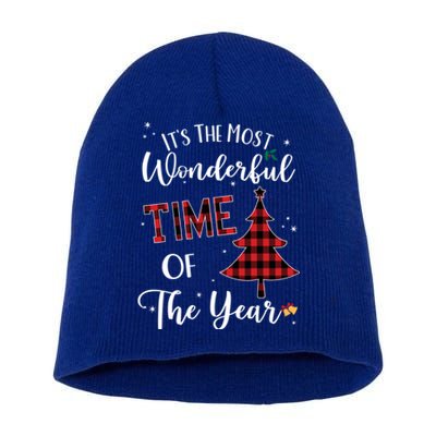 Christmas Trees ItS The Most Wonderful Time Of The Year Meaningful Gift Short Acrylic Beanie