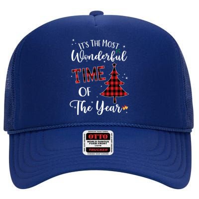 Christmas Trees ItS The Most Wonderful Time Of The Year Meaningful Gift High Crown Mesh Back Trucker Hat