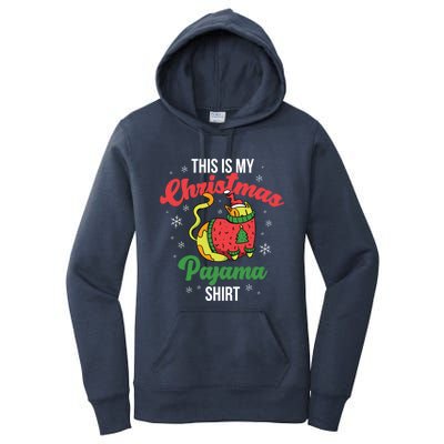 Cat This Is My Christmas Pajama Cool Gift Women's Pullover Hoodie