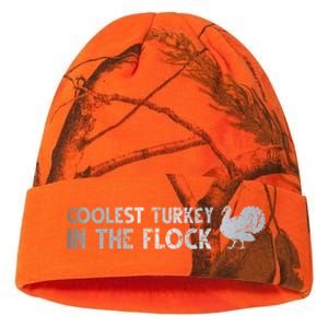 Coolest Turkey In The Fluck Thanksgiving Funny Turkey Fall Kati Licensed 12" Camo Beanie