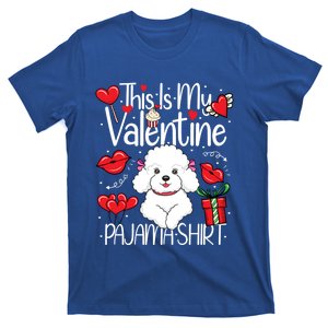 Cute This Is My Valentine Pajama Poodle Puppy Lover Funny Gift T-Shirt