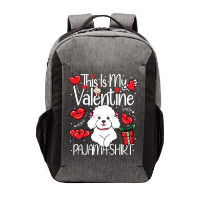 Cute This Is My Valentine Pajama Poodle Puppy Lover Funny Gift Vector Backpack