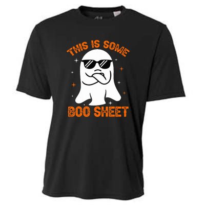 Cue This Is Some Boo Sheet Ghost Retro Halloween Costume Gift Cooling Performance Crew T-Shirt