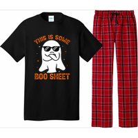 Cue This Is Some Boo Sheet Ghost Retro Halloween Costume Gift Pajama Set