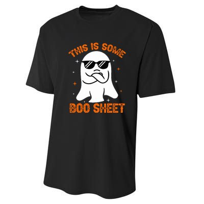 Cue This Is Some Boo Sheet Ghost Retro Halloween Costume Gift Performance Sprint T-Shirt