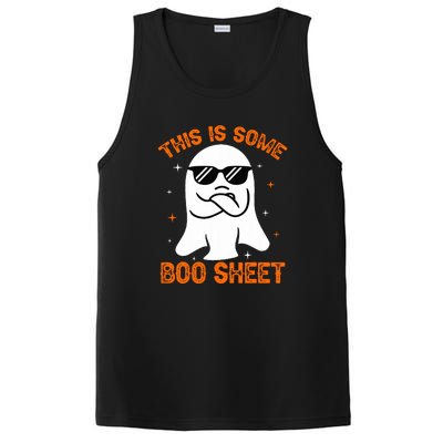 Cue This Is Some Boo Sheet Ghost Retro Halloween Costume Gift PosiCharge Competitor Tank