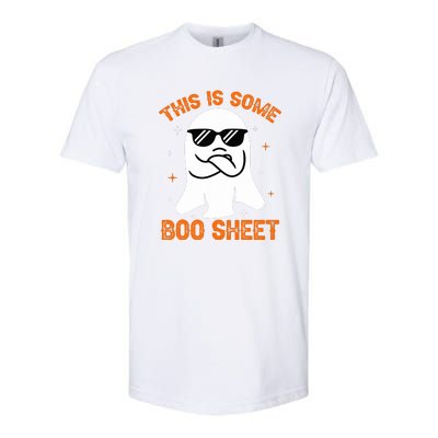 Cue This Is Some Boo Sheet Ghost Retro Halloween Costume Gift Softstyle CVC T-Shirt