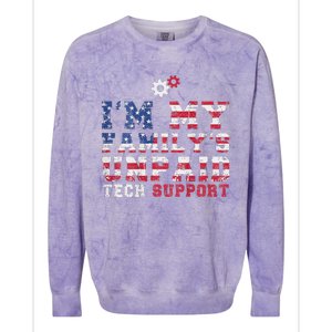 Computer Tech IM My FamilyS Unpaid Tech Support Colorblast Crewneck Sweatshirt