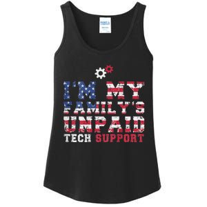 Computer Tech IM My FamilyS Unpaid Tech Support Ladies Essential Tank