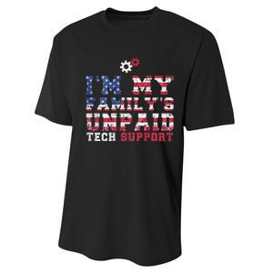 Computer Tech IM My FamilyS Unpaid Tech Support Performance Sprint T-Shirt