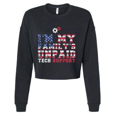Computer Tech IM My FamilyS Unpaid Tech Support Cropped Pullover Crew
