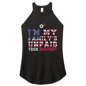 Computer Tech IM My FamilyS Unpaid Tech Support Women's Perfect Tri Rocker Tank