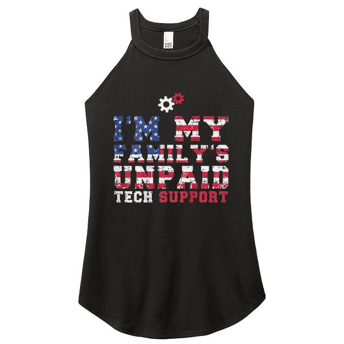 Computer Tech IM My FamilyS Unpaid Tech Support Women's Perfect Tri Rocker Tank