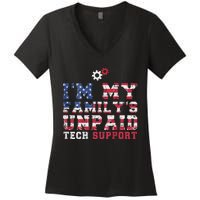 Computer Tech IM My FamilyS Unpaid Tech Support Women's V-Neck T-Shirt