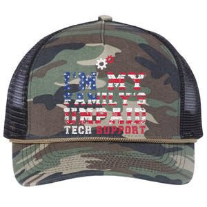 Computer Tech IM My FamilyS Unpaid Tech Support Retro Rope Trucker Hat Cap