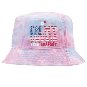 Computer Tech IM My FamilyS Unpaid Tech Support Tie-Dyed Bucket Hat