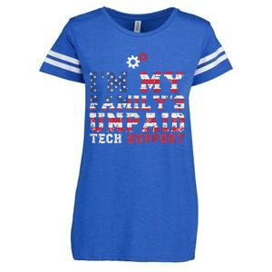 Computer Tech IM My FamilyS Unpaid Tech Support Enza Ladies Jersey Football T-Shirt