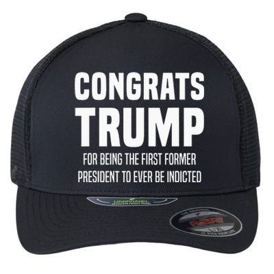 Congrats Trump Indicted Flexfit Unipanel Trucker Cap