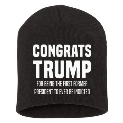 Congrats Trump Indicted Short Acrylic Beanie