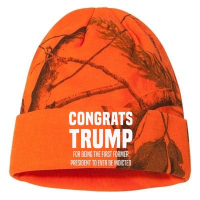 Congrats Trump Indicted Kati Licensed 12" Camo Beanie