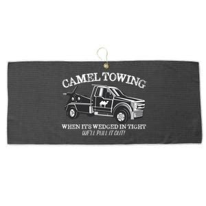 Camel Towing Inappropriate Humor Adult Humor Camel Towing Large Microfiber Waffle Golf Towel