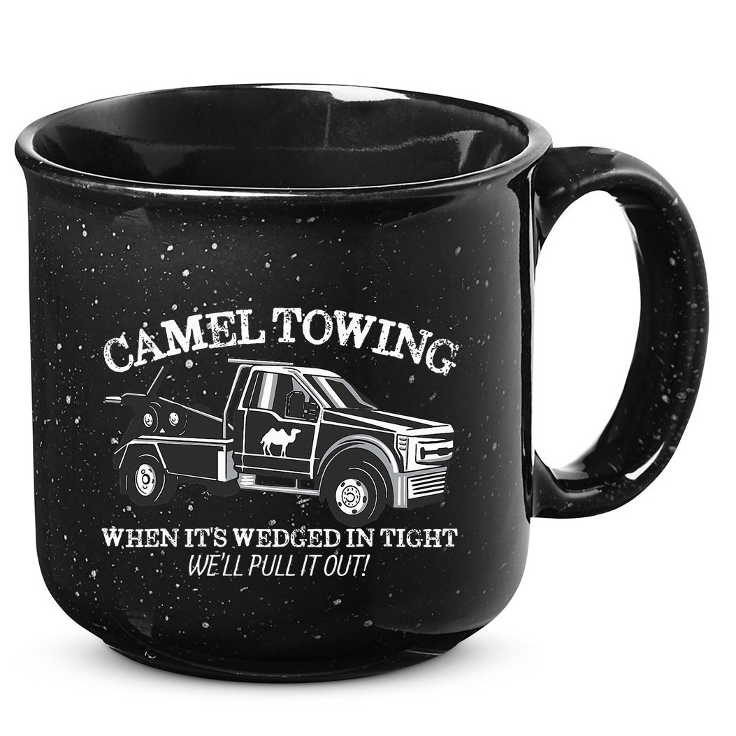 Camel Towing Inappropriate Humor Adult Humor Camel Towing 15oz Campfire Ceramic Mug
