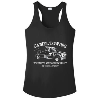 Camel Towing Inappropriate Humor Adult Humor Camel Towing Ladies PosiCharge Competitor Racerback Tank