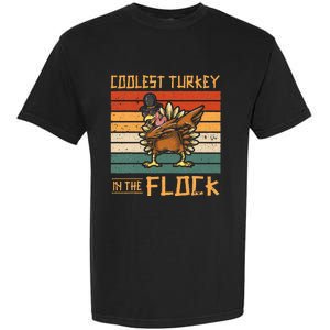 Coolest Turkey In The Flock Funny Thanksgiving Turkey Trot Garment-Dyed Heavyweight T-Shirt