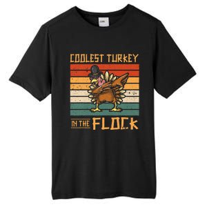 Coolest Turkey In The Flock Funny Thanksgiving Turkey Trot Tall Fusion ChromaSoft Performance T-Shirt