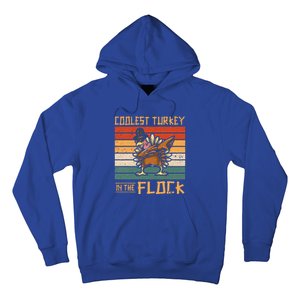 Coolest Turkey In The Flock Funny Thanksgiving Turkey Trot Hoodie